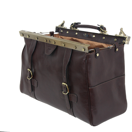 Kufer lekarski ciemnobrązowa skóra licowa