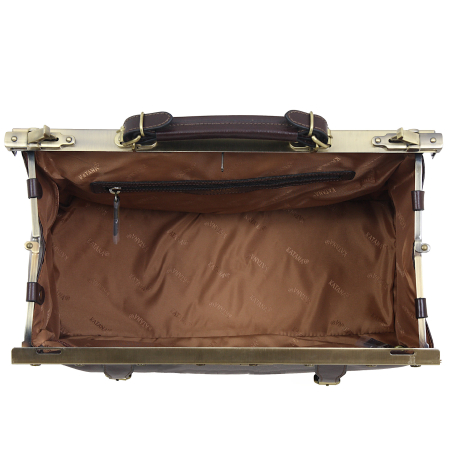 Kufer lekarski ciemnobrązowa skóra licowa