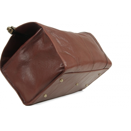 Kufer podróżny brązowa skóra licowa