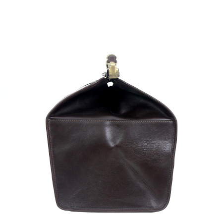 Kufer podróżny ciemnobrązowa skóra licowa