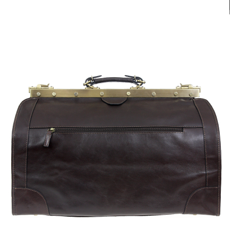 Kufer podróżny ciemnobrązowa skóra licowa