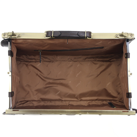 Kufer podróżny ciemnobrązowa skóra licowa