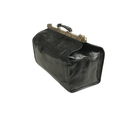 Kufer podróżny czarna skóra licowa