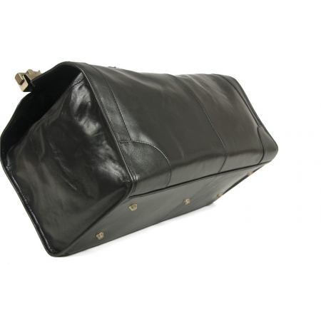 Kufer podróżny czarna skóra licowa