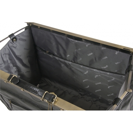 Kufer podróżny czarna skóra licowa