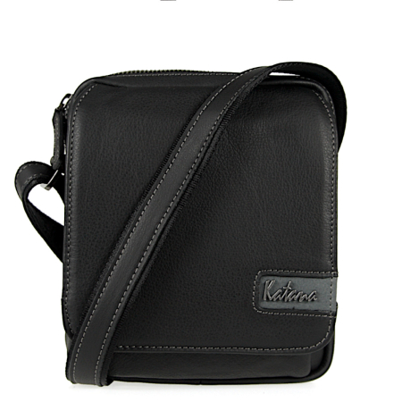 Raportówka czarna skóra naturalna