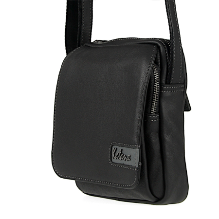 Raportówka czarna skóra naturalna