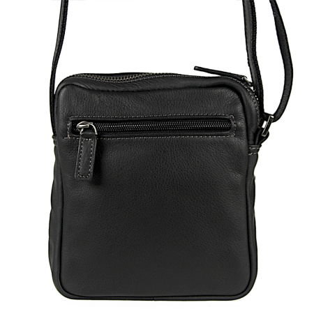 Raportówka czarna skóra naturalna