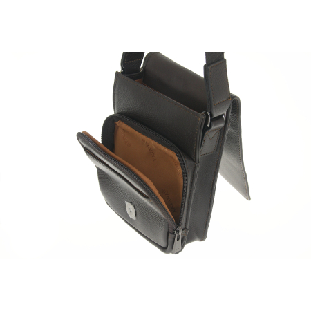 Torba raportówka ciemnobrązowa skóra licowa