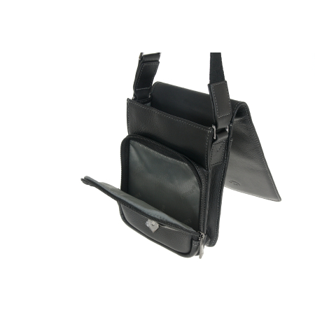 Torba raportówka czarna skóra licowa