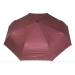 Parasol damski pełny automat bordo metalic