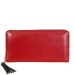Portfel duży naturalna skóra czerwony