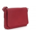 Torba listonoszka bordowa skóra licowa