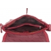 Torba listonoszka bordowa skóra licowa